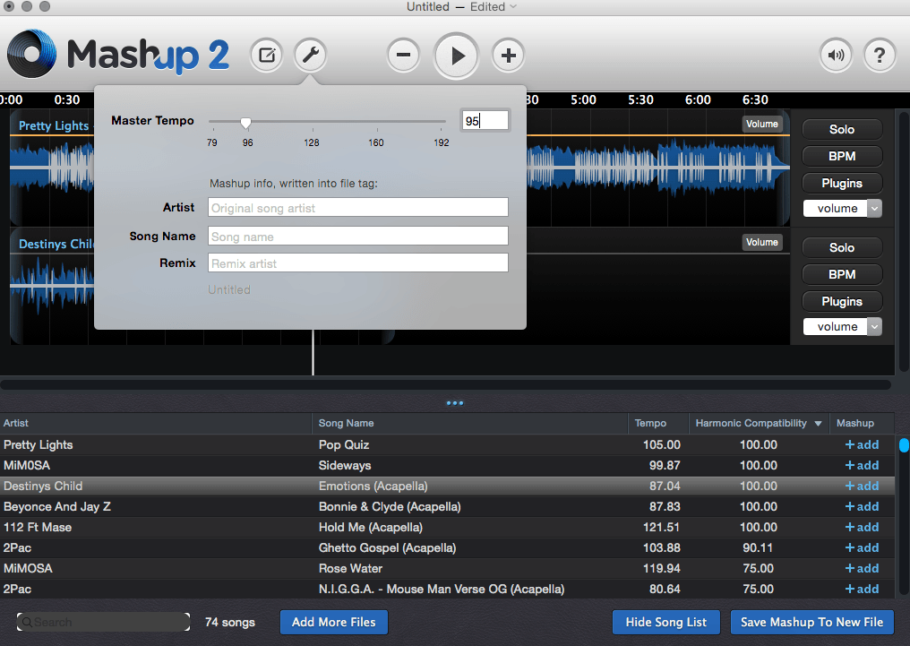 The official guide to "Making a Mashup" using our Mashup Software