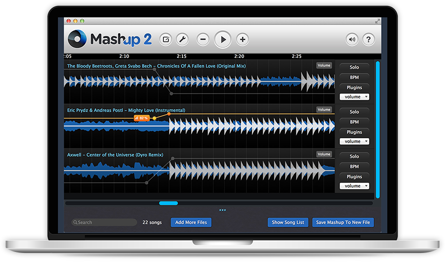 Mashup Software app - Create Your Own Mashups and DJ Sets. Become a mashup maker.